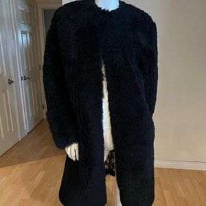 $2780 UTZON SHEARLING TEDDY DYED LAMB 3/4 COAT SIZE 38 / 6 US